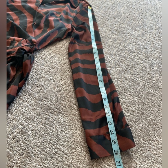 House of Harlow 1960 Brown and Black Zebra Print Long Sleeve Mini Dress, Size L - Picture 10 of 15